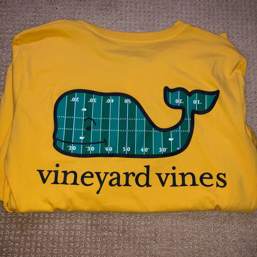 Vineyard Vines New Yellow Football Long Sleeve
